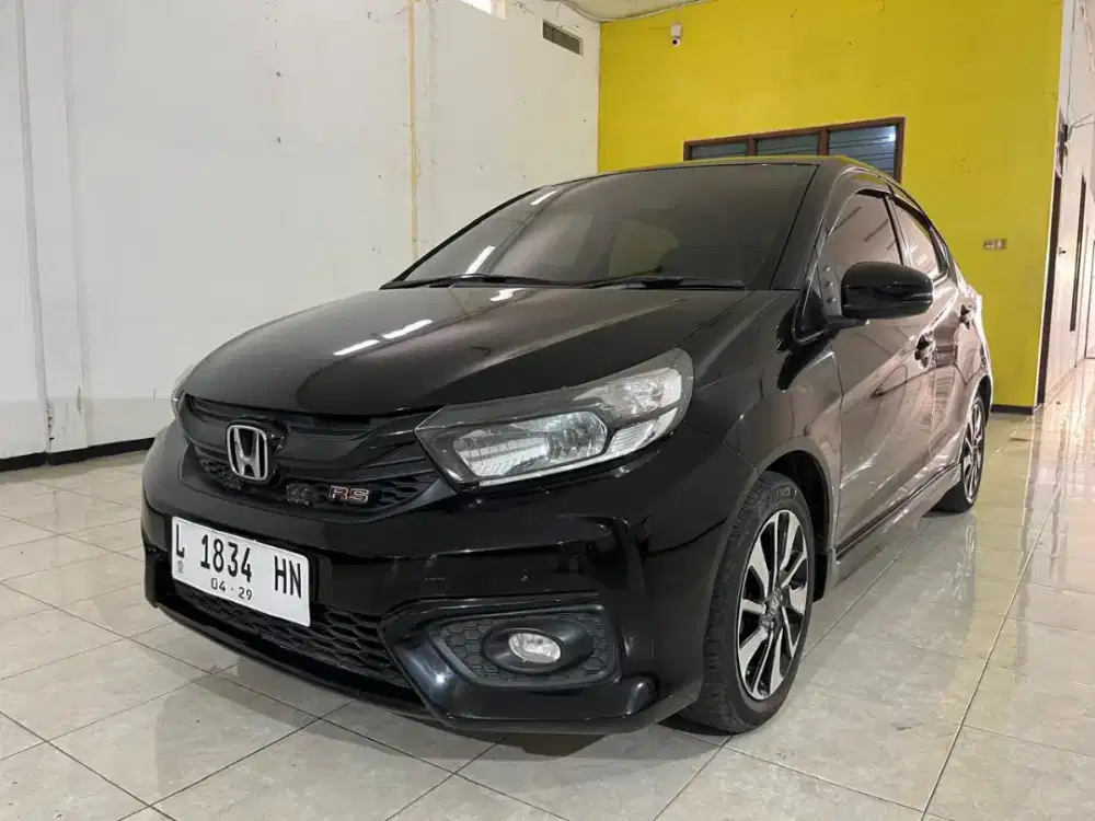 HONDA BRIO RS 1.2 CVT HITAM 2019 READY WARNA ORANGE