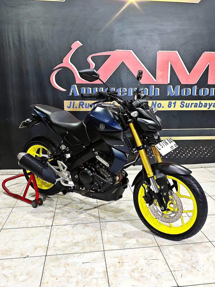Yamaha MT 15 blue matte mewah th 2019. Anugerah motor rungkut tengah