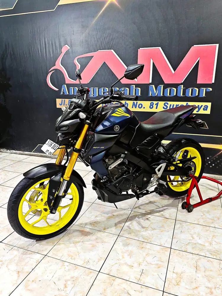 Yamaha MT 15 blue matte mewah th 2019. Anugerah motor rungkut tengah