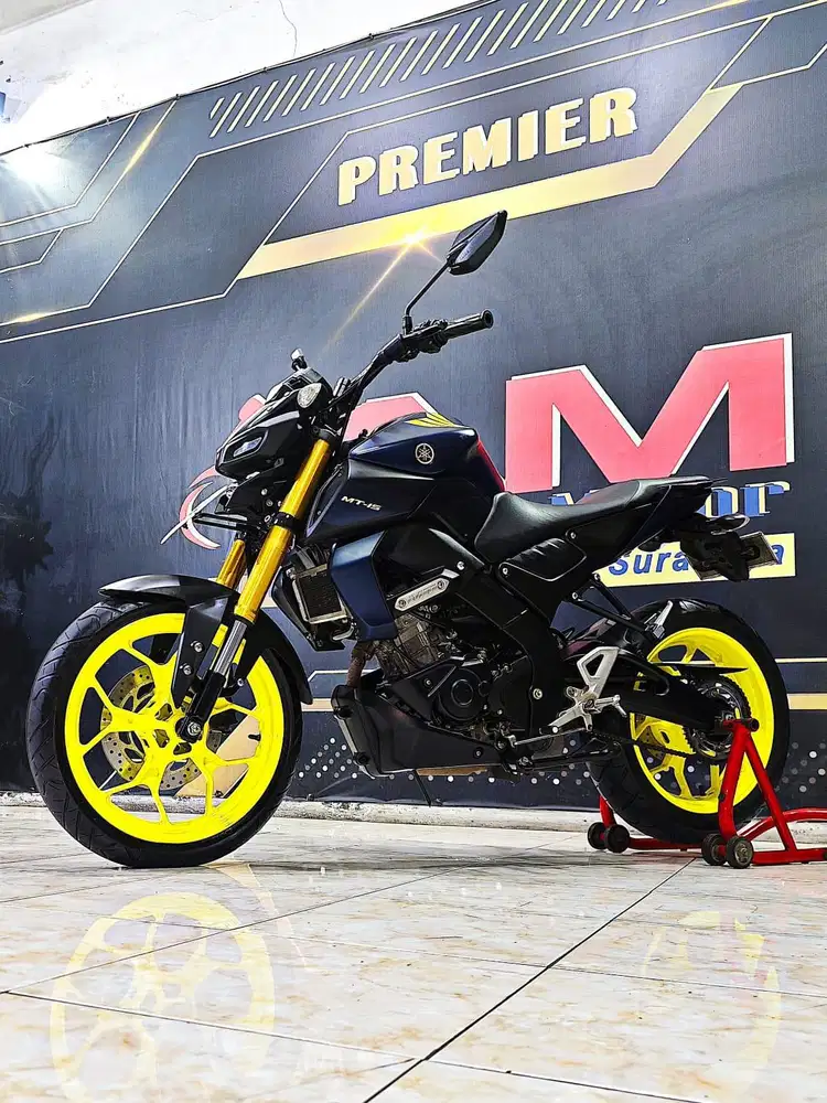 Yamaha MT 15 blue matte mewah th 2019. Anugerah motor rungkut tengah