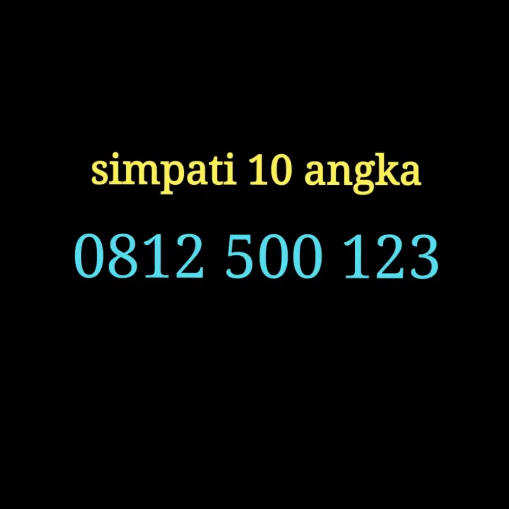 Seri 500 kalimantan nomor cantik
