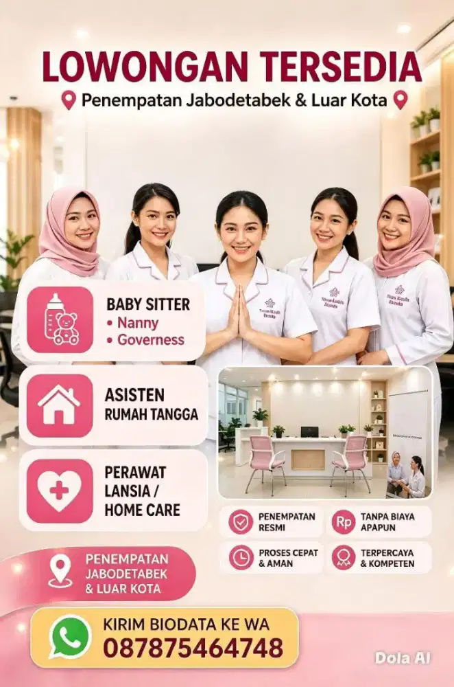 Banyak job Baby Sitter ART & Perawat Lansia Terpercaya Terakreditasi