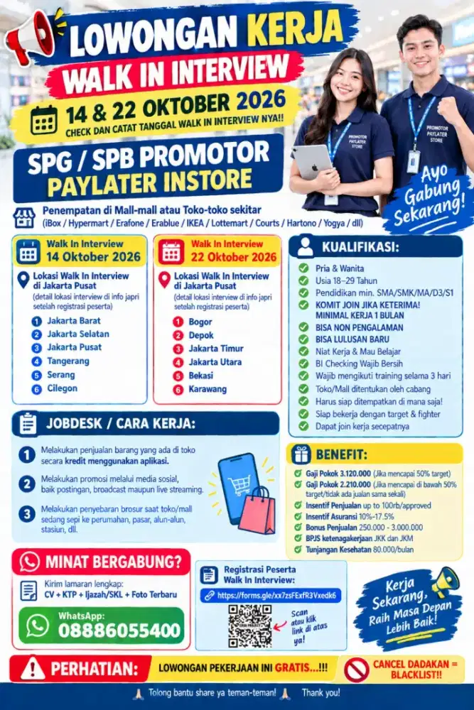 SPG-SPB PROMOTOR PAYLATER STORE