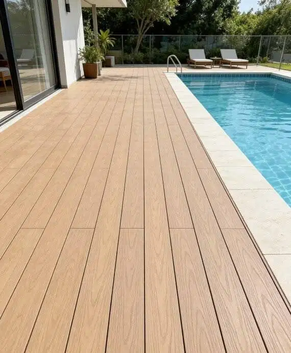 WPC Decking Lantai Outdoor / Decking Floorkolam Renang / Decking Taman