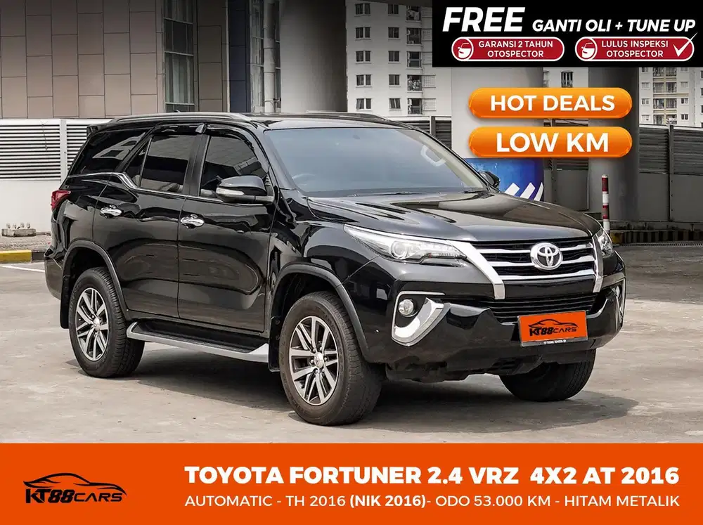 KM LOWW RECOD!! Toyota Fortuner  2.4 VRZ 4x2 AT THN 2016