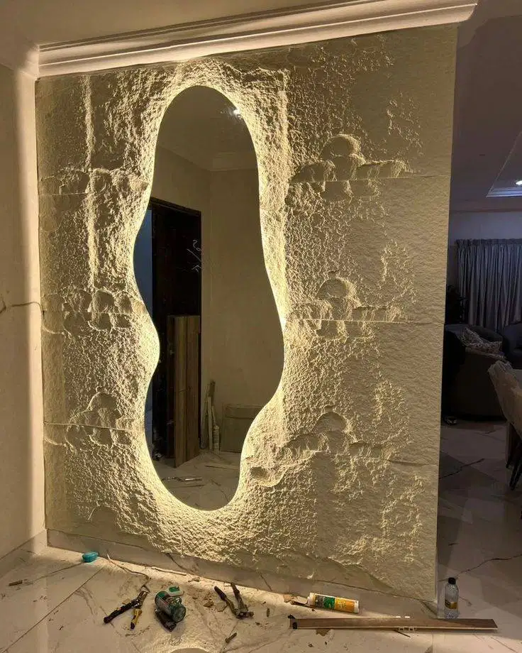 WALL PU STONE MOTIF BATU ALAM 3D Multifungsi Indoor / Outdoor