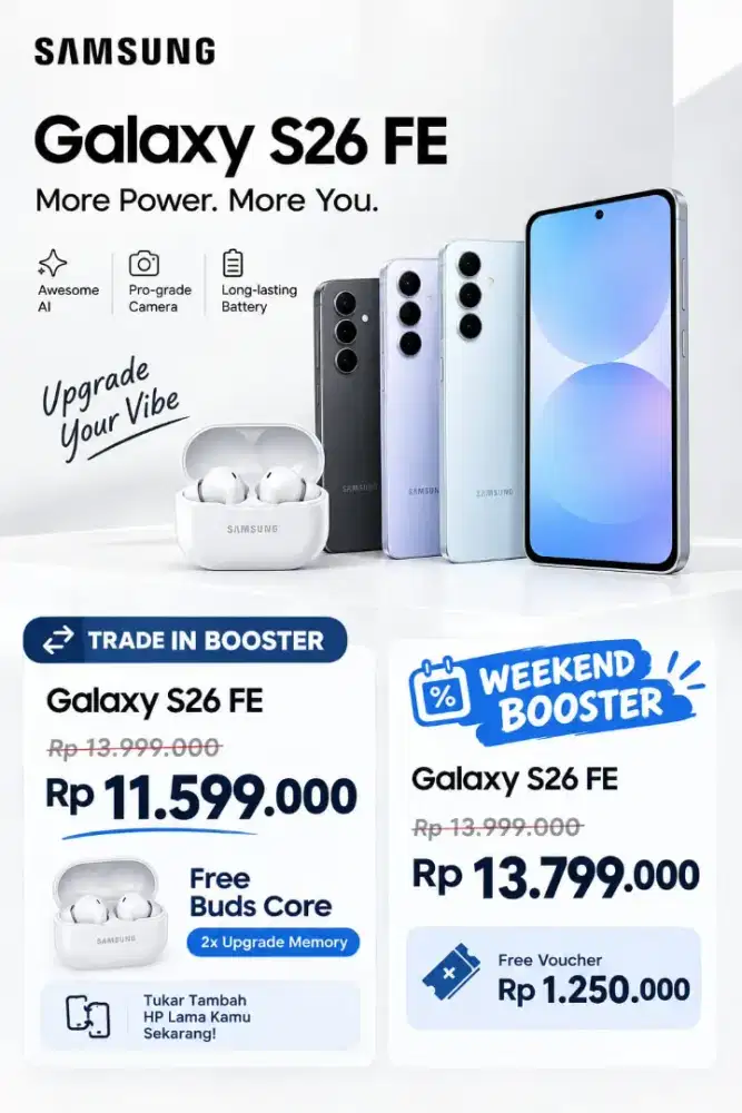 Promo weekend S26fe free upgrade memory