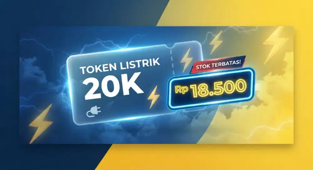 Voucher Token Listrik 20k / Harga 18,5k / Gercepin sebelum kehabisan!