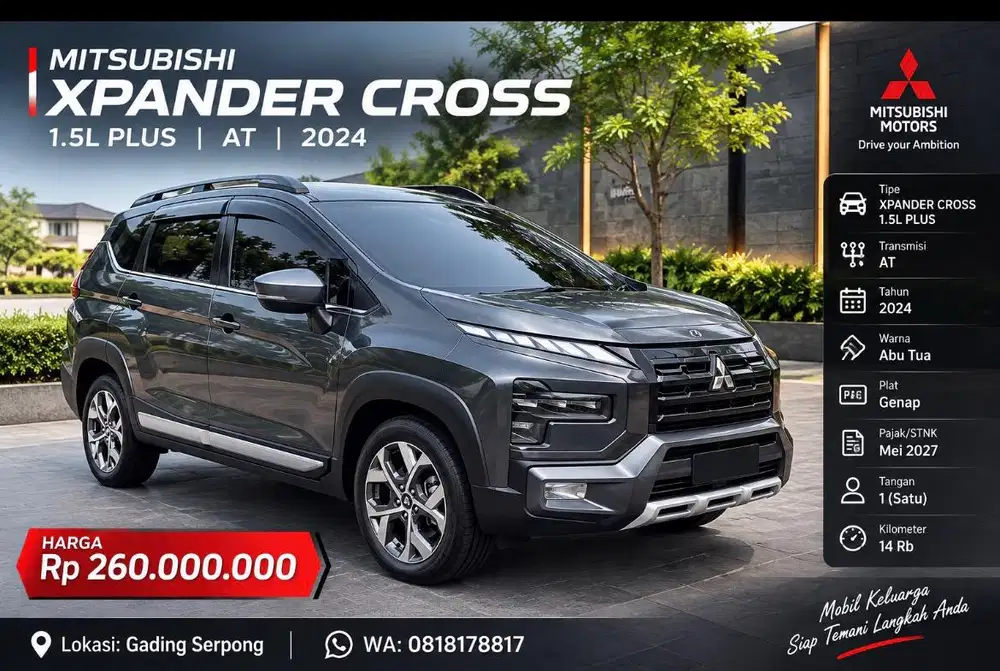 XPANDER CROSS L PLUS AT Th 2024 siap pakai