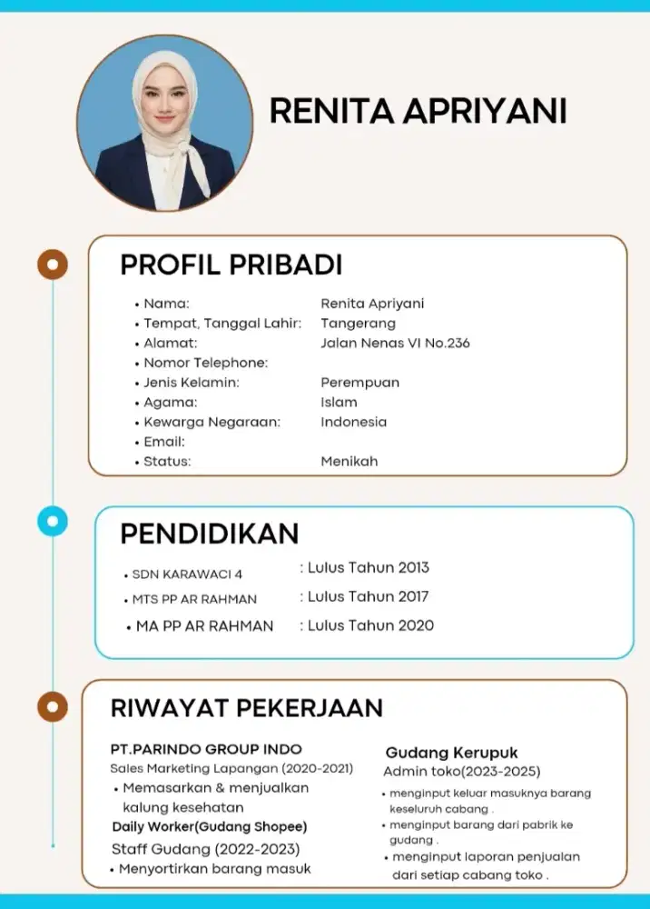 Butuh pekerjaan secepatnya.