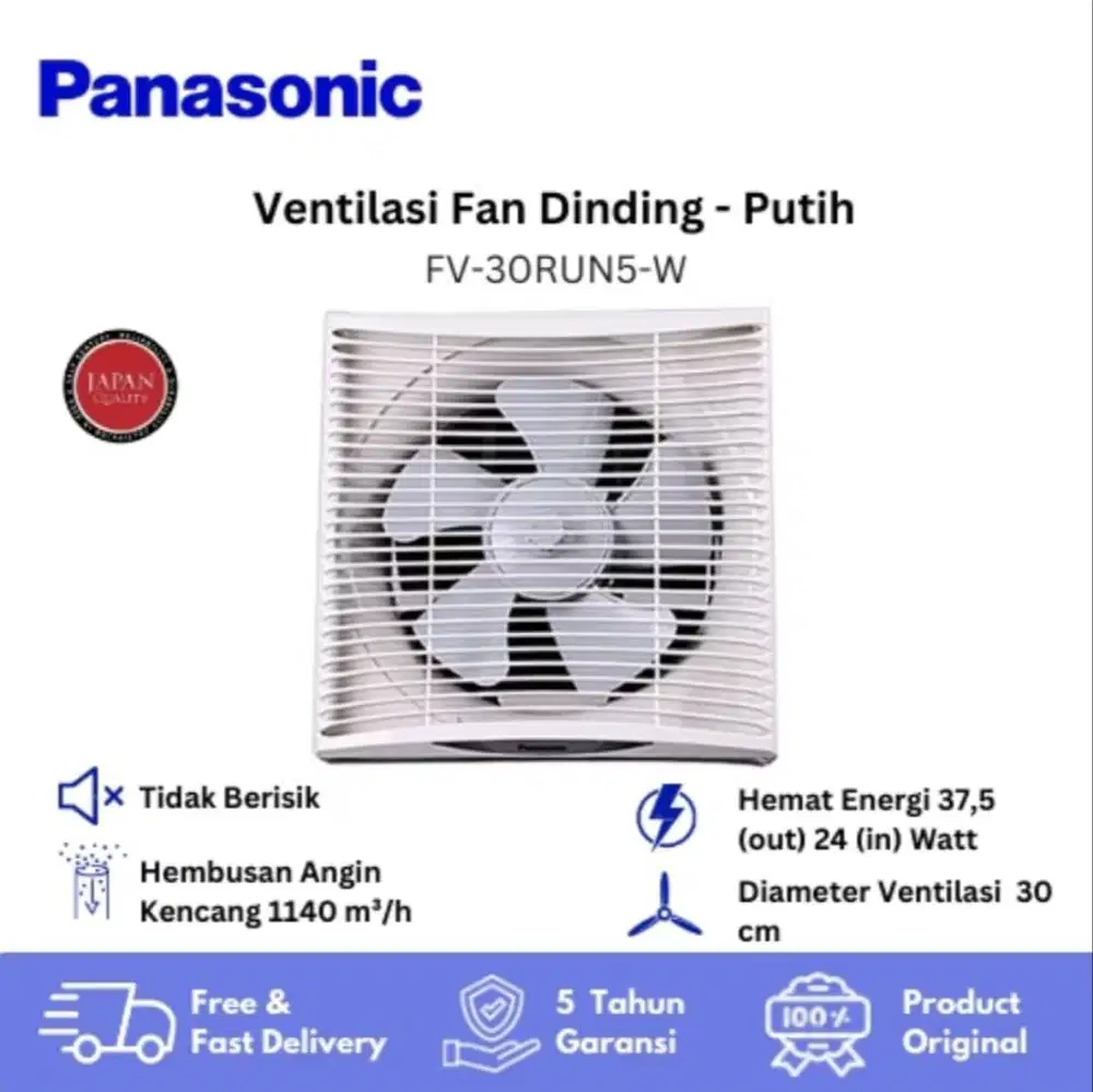 Panasonic Exhaust FAN 12inch FV-30RUN5-W- Kipas Ventilasi Putih