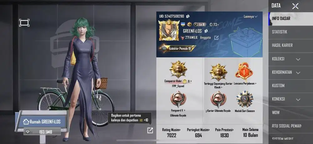 AKUN PUBG PRIBADI CONQUEROR