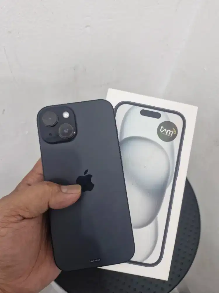 Iphone 15 128 Black ibox mulus fullset ori