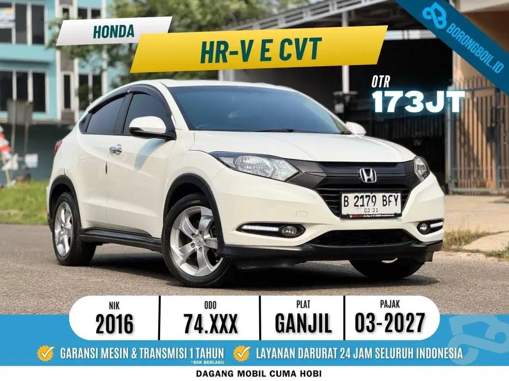 LOW KM HONDA HRV E CVT 1.5 2016 PUTIH ISTIMEWA LOW KM SIAP PAKAI