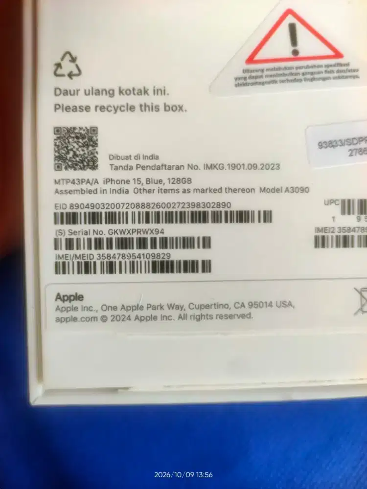 iPhone 15 128 baru beli bangat