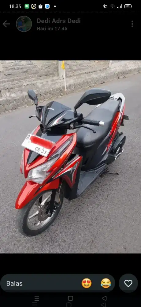 Dijual Vario kzr 125 tahun 2014