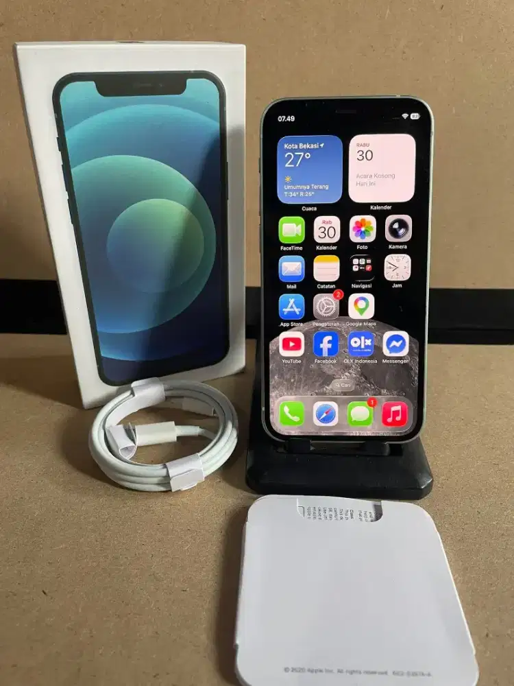Iphone 12 mini 128gb  inter all operator fullset mulus normal semua