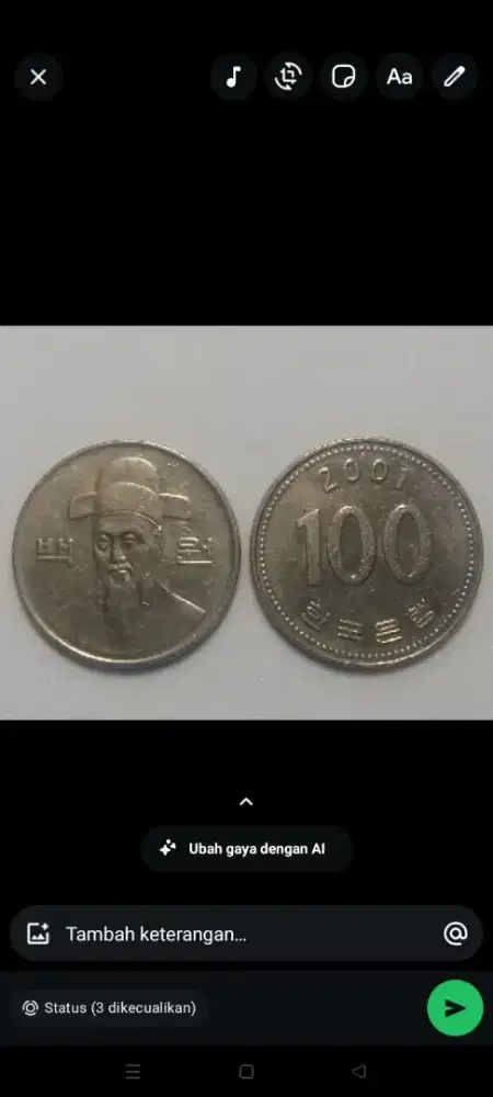 uang kuno 100 won