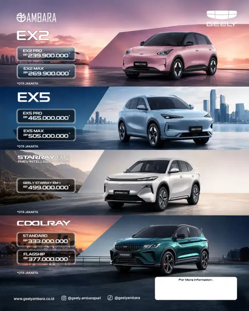 GEELY READY STOCK