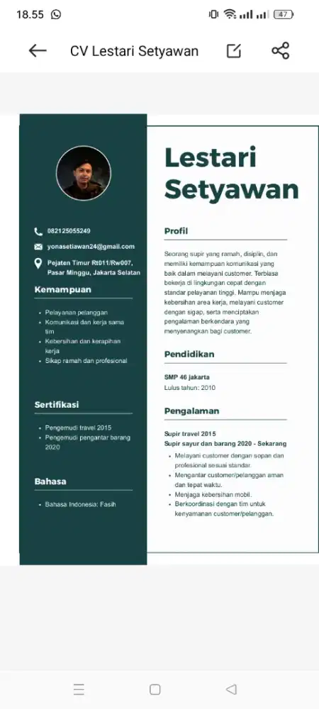 Cari loker driver