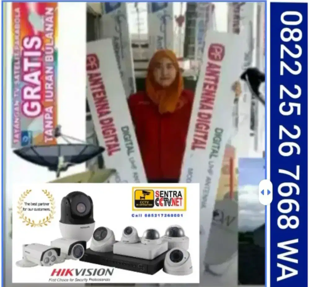 layanan jasa dipasang antena TV digital service parabola Cilangkap