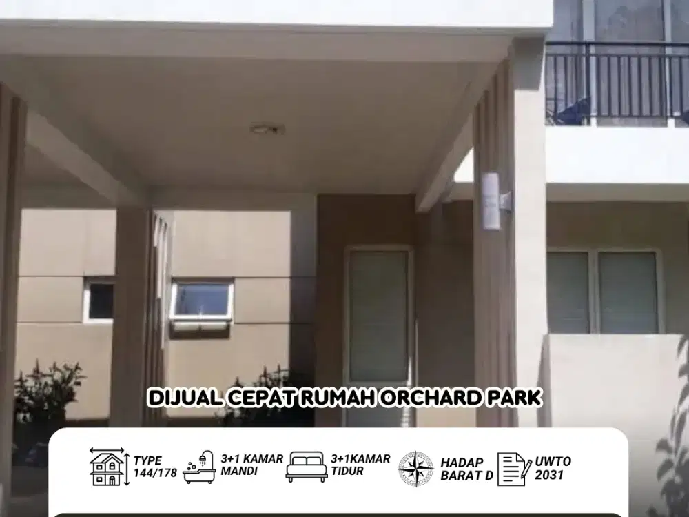 Dijual Cepat Rumah Orchard Park