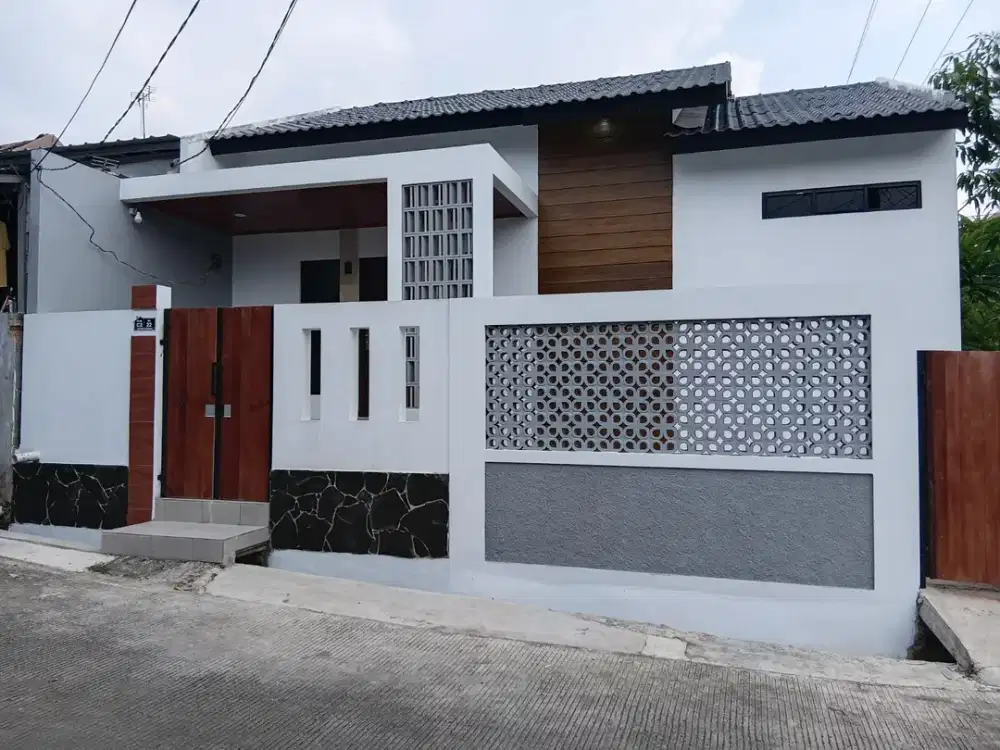 Rumah baru hoek 1 lantai di dalam perumahan Grand Harmoni Cileungsi Bogor Jawa Barat