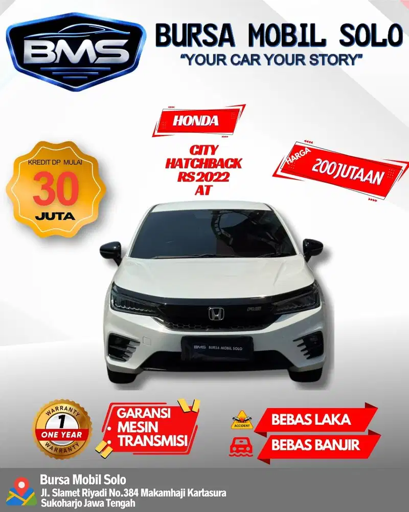 HONDA CITY HATCHBACK RS 2022 TOP KONDISI