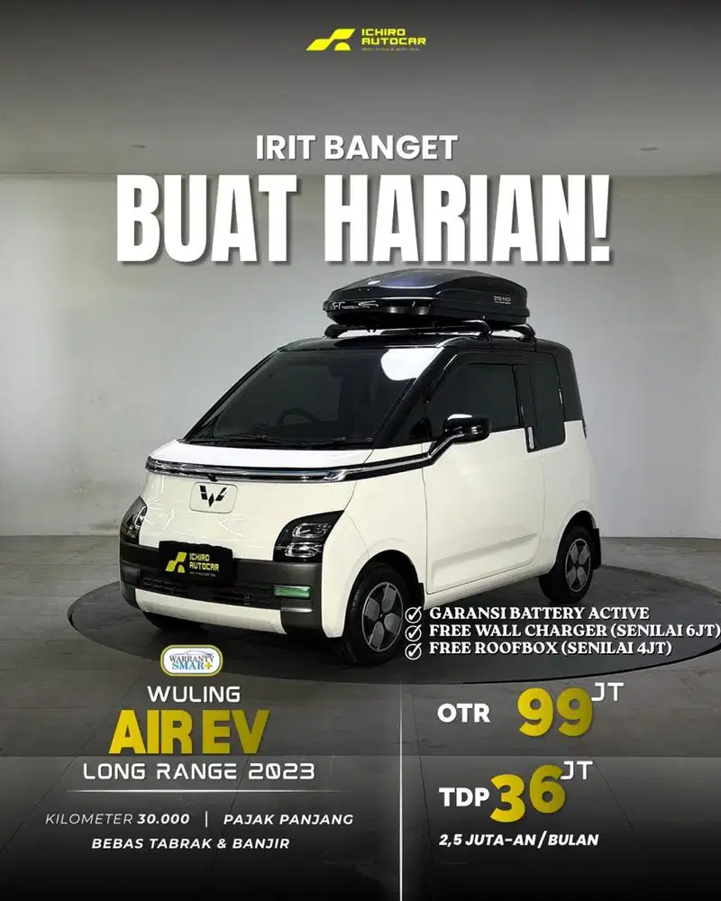 [GARANSI BATTERY ON] WULING AIR EV 300KM 2023