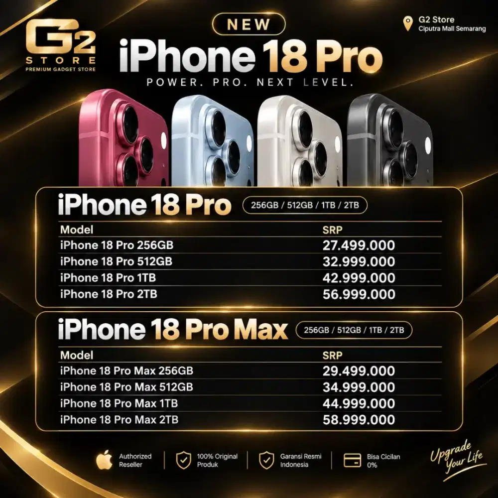 PO Iphone 18 Pro Promax New iBox