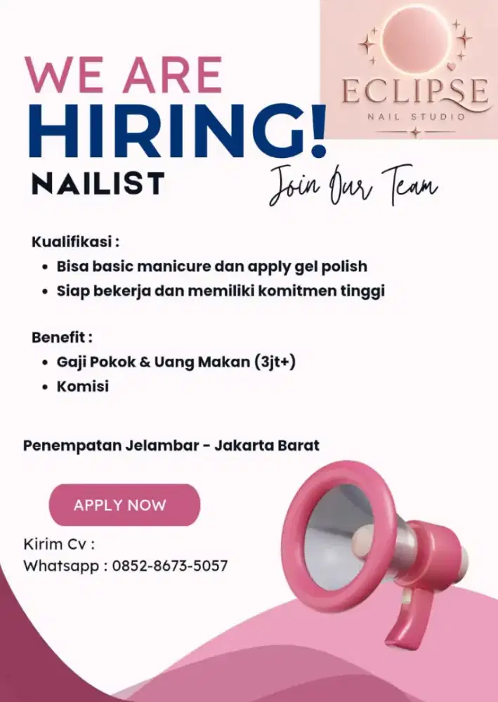 LOWONGAN KERJA NAILIST / NAIL ART