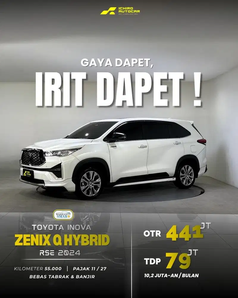 [FREE GARANSI 1TH] TOYOTA INNOVA ZENIX Q HYBRID MODELISTA RSE