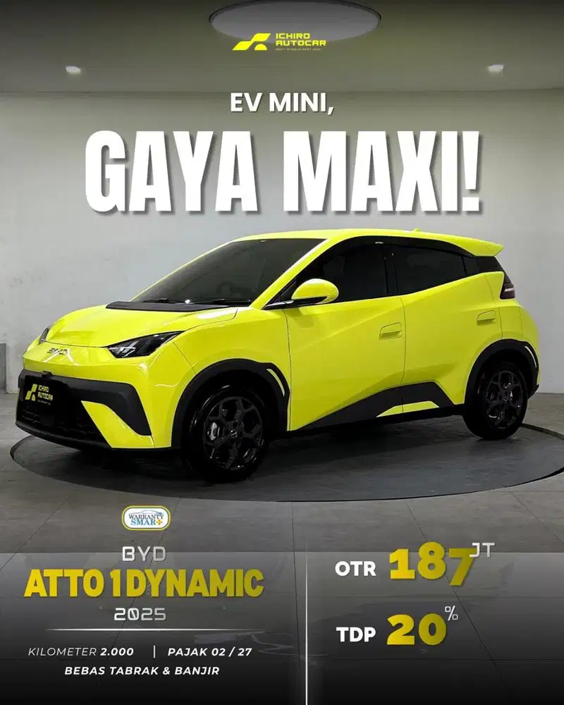 [FREE ASURANSI] BYD ATTO 1 DYNAMIC 2025