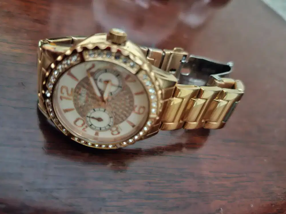 Jam tangan tali Emas Original