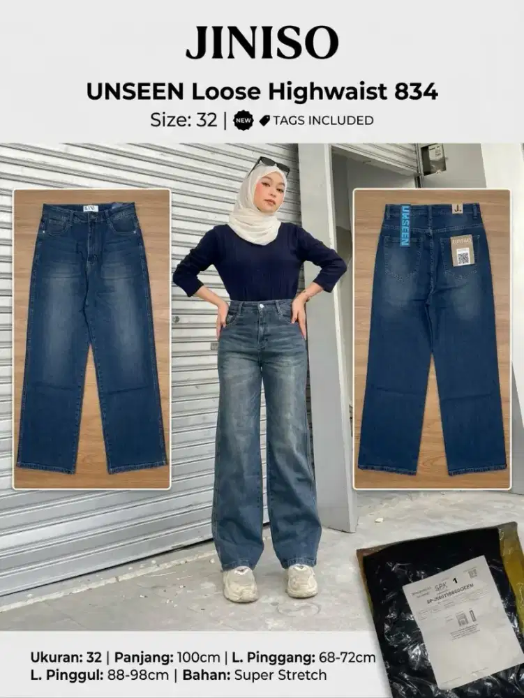 JINISO - UNSEEN Loose Highwaist 834-Ukuran 32