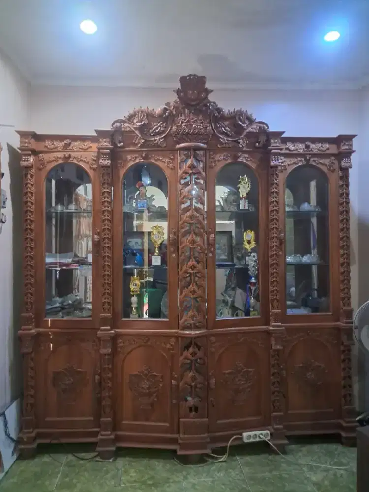 lemari rias kayu jati dan meja rias kayu jati , 1 paket