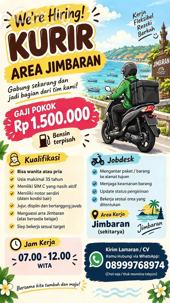 Loker Kurir Area Jimbaran