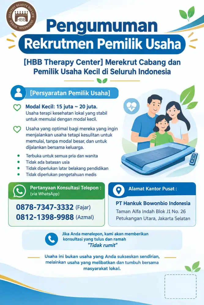 Peluang Kerjasama Menjadi Dealer Terapi Center