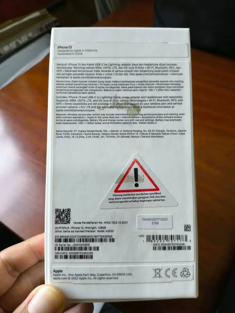 iPhone 13 128GB ex-iBox Fullset Mulus Siap Pakai!