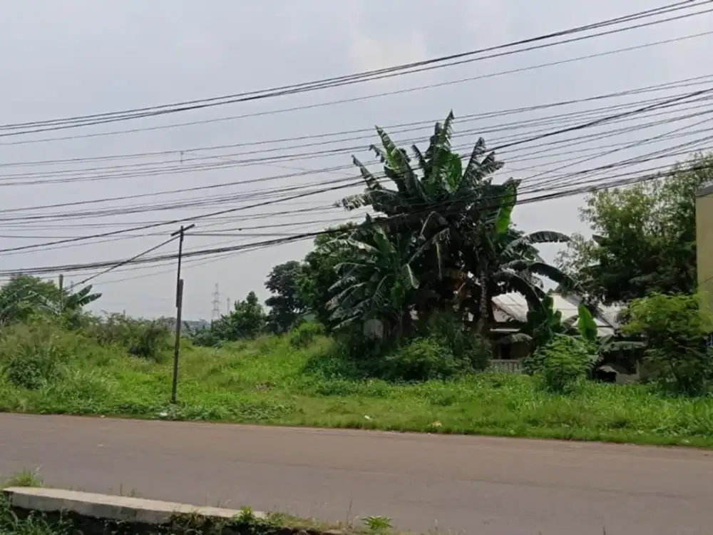Tanah di pinggir jalan raya Bojong Nangka Cikeas depan Paspampres Gunung Putri Bogor