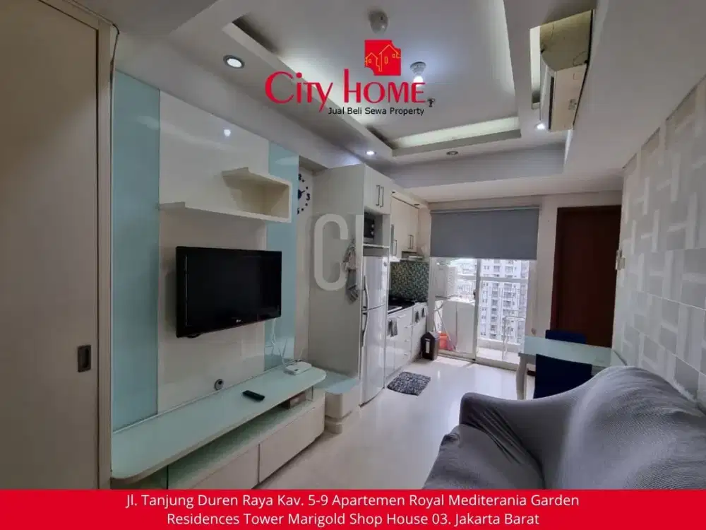 Disewakan Apartemen 2 BR Furnished di Royal Mediterania Garden Podomoro City