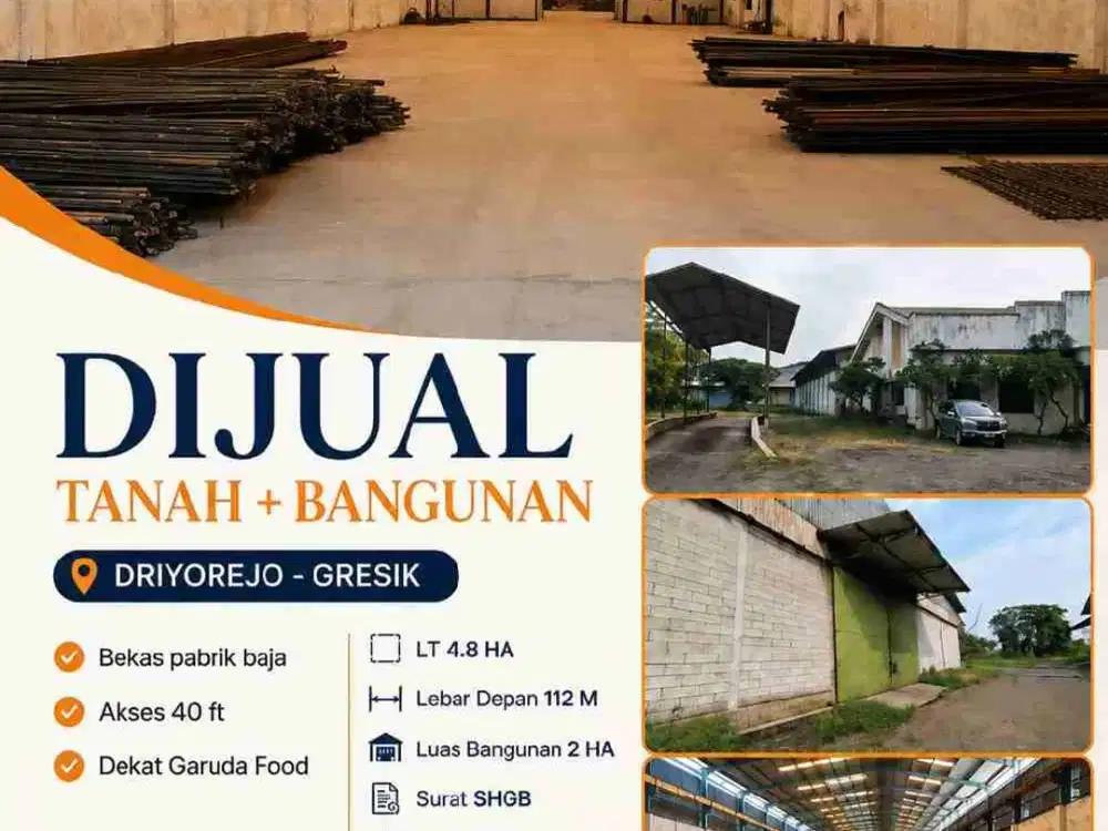 DI JUAL GUDANG SIAP PAKAI LOKASI STRATEGIS Di Raya By Pass Mojokerto