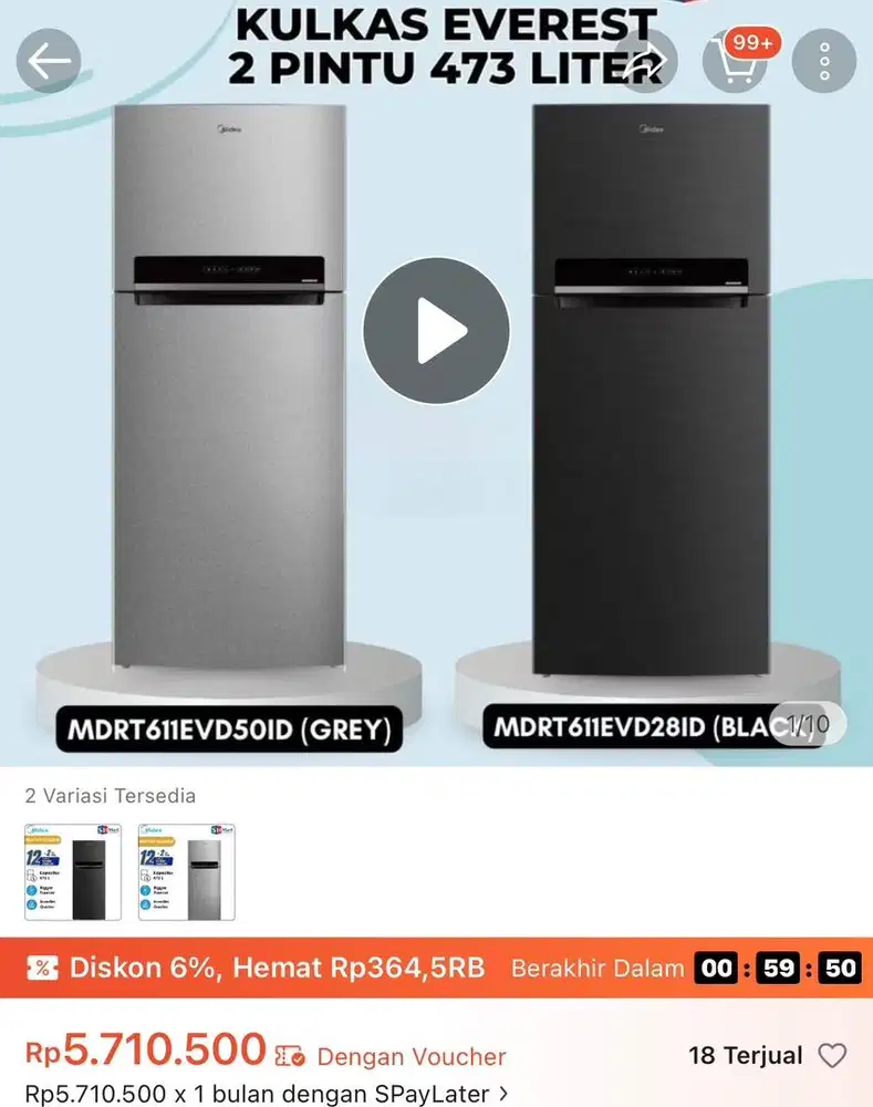 Jual kulkas merek Midea
