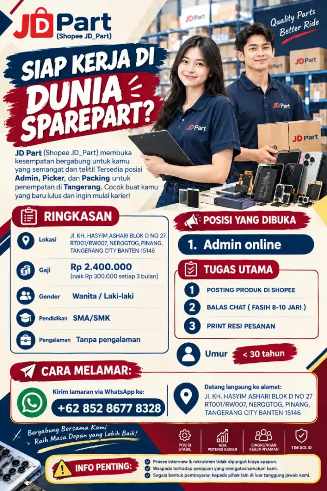 REKRUTMEN ADMIN ONLINE SHOP