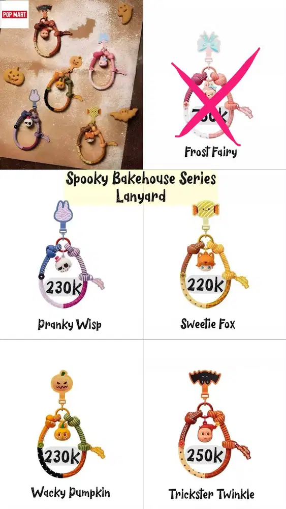 Spooky Bakehouse Series Lanyard Blind Box Selected Popmart bisa Cod/sp