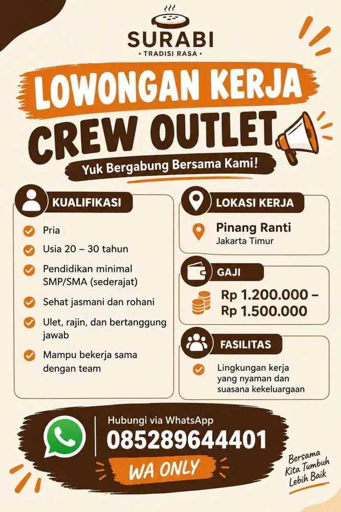 Lowongan crew surabi