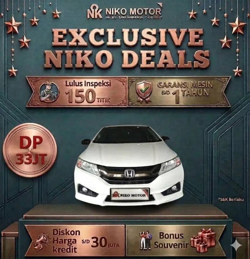 (MULUS) HONDA ALL NEW CITY E RS 2016 AT : 2015|2017