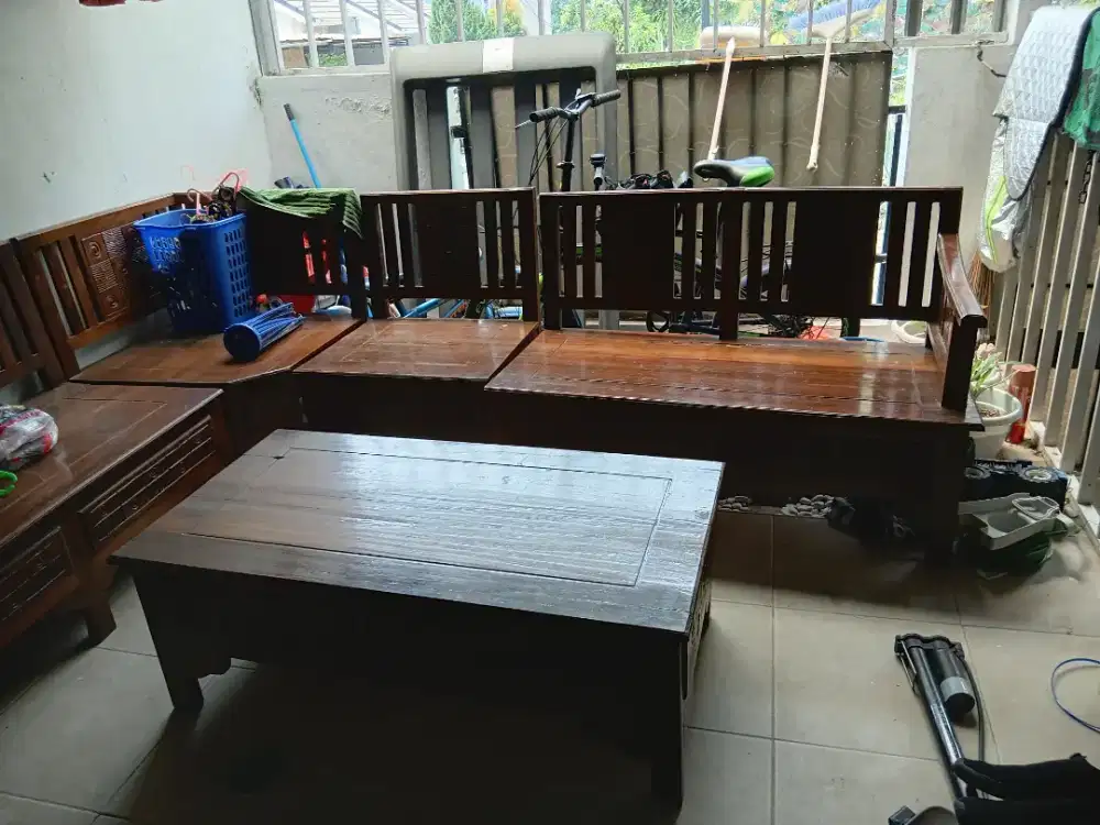 Dijual Set Kursi & Meja Jati Asli