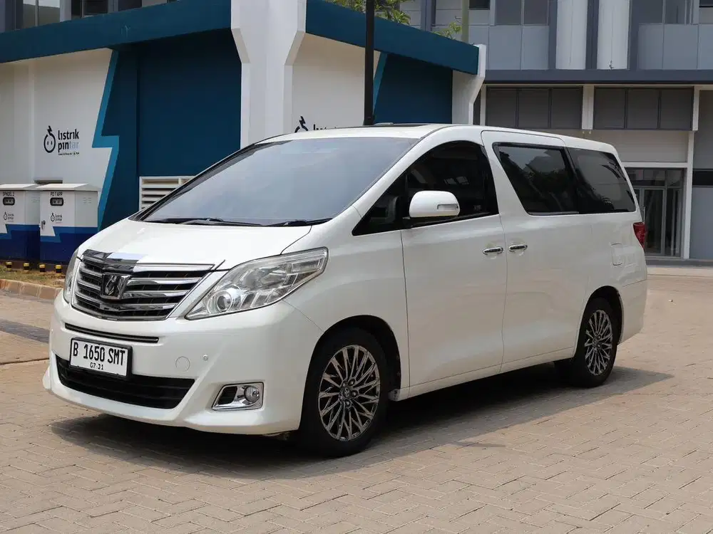 TOYOTA ALPHARD G ATPM MATIC AT 2012 PUTIH GENAP KM LOW