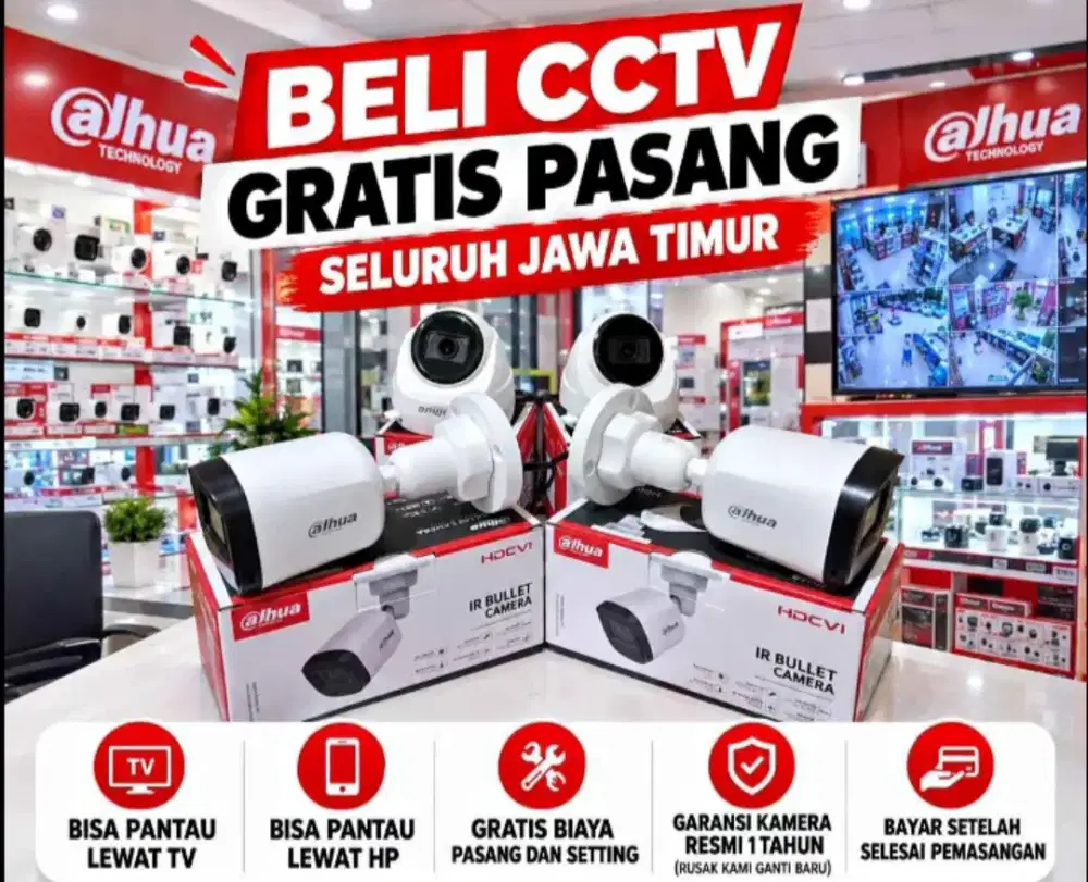 Pasang cctv murah free instalasi